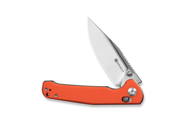 Image of SENCUT Glenspar Thumb Stud &amp; Crossbar Lock Knife Orange G10 Handle 3.45inch Satin Finished 9cr18mov Blade