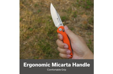 Image of SENCUT Glenspar Thumb Stud &amp; Crossbar Lock Knife Orange G10 Handle 3.45inch Satin Finished 9cr18mov Blade