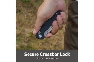 Image of SENCUT Glenspar Thumb Stud &amp; Crossbar Lock Knife Black Shredded G10 Handle 3.45inch Stonewashed 9cr18mov Blade