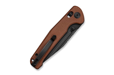 Image of SENCUT Glenspar Thumb Stud &amp; Crossbar Lock Knife Brown Canvas Micarta Handle 3.45inch Black 9cr18mov Blade