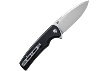 Image of SENCUT Sachse Black G10 Folding Knife, 4.38in Closed, 3.38in Satin 9Cr18MoV Stainless Steel Blade, Black G10 Handle, Nylon Case, S21007-5