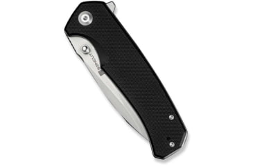 Image of SENCUT Skarnax Flipper/thumb Stud Folding Knife 3.79inch Satin 9cr18mov Drop Point Plain Edge Blade, Black G10 Handle - S24025-1