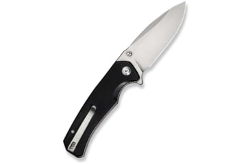 Image of SENCUT Skarnax Flipper/thumb Stud Folding Knife 3.79inch Satin 9cr18mov Drop Point Plain Edge Blade, Black G10 Handle - S24025-1