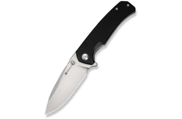 Image of SENCUT Skarnax Flipper/thumb Stud Folding Knife 3.79inch Satin 9cr18mov Drop Point Plain Edge Blade, Black G10 Handle - S24025-1