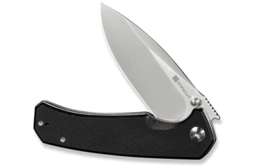 Image of SENCUT Skarnax Flipper/thumb Stud Folding Knife 3.79inch Satin 9cr18mov Drop Point Plain Edge Blade, Black G10 Handle - S24025-1