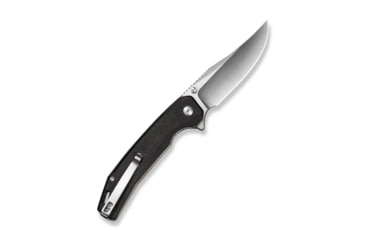Image of Vornix Flipper Knife Black Canvas Micarta Handle (3.65" Satin Finished 9Cr18MoV Blade)