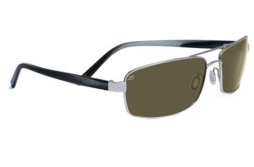 Image of Serengeti Trapani Sunglasses - Satin Black/Gray Stripe Frame, 555nm Polarized Lenses 7597
