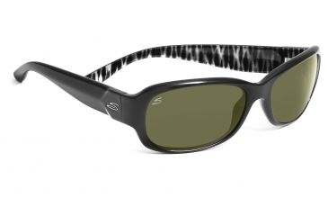 Image of Serengeti Chloe Sunglasses - Shiny Black Zebra Frame, 555nm Polarized Lenses 7622