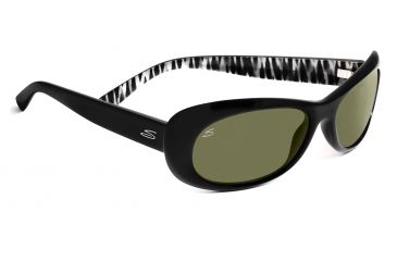 Image of Serengeti Bella Sunglasses - Shiny Black Zebra Frame, 555nm Lenses 7628