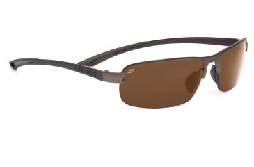 Image of Serengeti Strato Sunglasses - Satin Brown Frame, Polar PhD Drivers Gold Lenses 7683