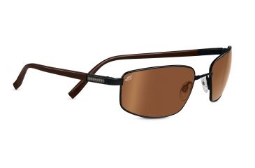 Image of Serengeti Agazzi Sunglasses - Satin Dark Brown Frame, Polar PhD Drivers Gold Lenses 7565