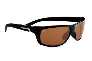 Image of Serengeti Assisi Sunglasses -  Shiny Satin Black Frame and Polar PhD Drivers Lens 7753