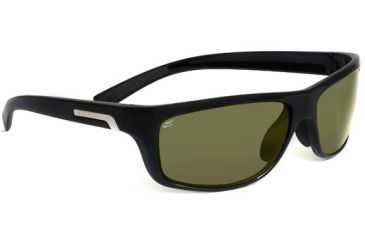 Image of Serengeti Assisi Sunglasses Shiny Black Frame Polar Phd 555nm Lenses 7615