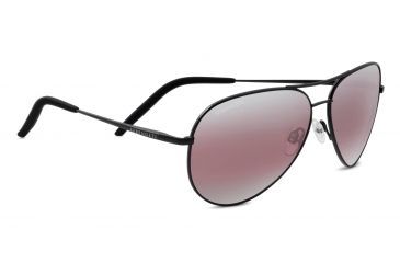 Image of Serengeti Carrara Sunglasses, Satin Black, Polarized Sedona Bi Mirror, 8454