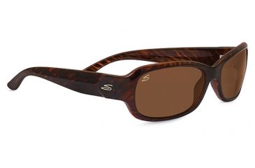Image of Serengeti Chloe Sunglasses, Cosmopolitan Shiny Dark Brown Stripe Tortoise Fram 7912