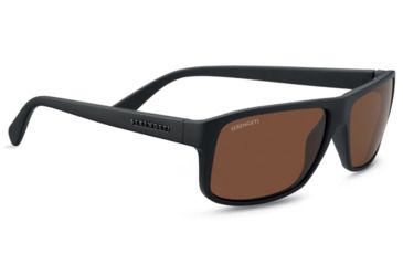 Image of Serengeti Claudio Single Vision Prescription Sunglasses, Satin Black Frame, Polarized, Photochromic, 8558SV