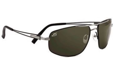 Image of Serengeti Augusto Sunglasses 7225 - Shiny Gunmetal / Black Tannery Frame, 555nm Polarized Lens