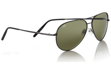 Image of Serengeti Aviator Sunglass - Medium, Shiny Gunmetal Frame, 555nm Polarized Lenses 7190