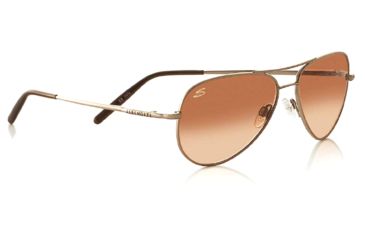 Image of Serengeti Aviator Sunglasses, Medium -  Shiny Gold Frame, Drivers Lens 7269