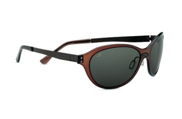 Image of Serengeti Giustina Single Vision Prescription Sunglasses, Crystal Dark Brown Frame-7826SV