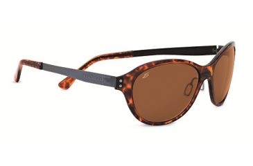 Image of Serengeti Giustina Single Vision Prescription Sunglasses, Shiny Dark Tortoise Frame-7829SV