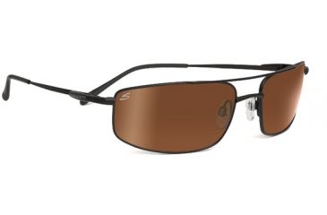 Image of Serengeti Lamone Sunglasses Satin Black Frame Drivers Gold Polarized Lenses 7709