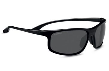 Image of Serengeti Levanzo Progressive Prescription Sunglasses, Shiny Black Frame, Polarized, Photochromic, 8611PR