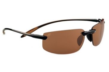 Image of Serengeti Lipari Single Vision Prescription Sunglasses, Shiny Brown Frame-7807SV