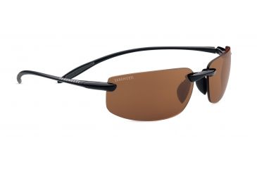 Image of Serengeti Lipari Sunglasses - Shiny Black/Black Satin Frame and Polar PhD Drivers Lens 7804
