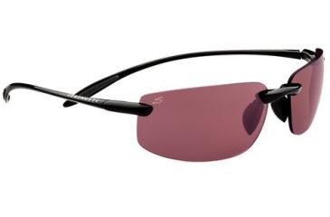 Image of Serengeti Lipari Sunglasses - Shiny Black Frame and Polar PhD Sedona Lens 7806
