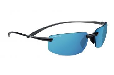 Image of Serengeti Lipari Sunglasses, Shiny Hematite Frame, Polar PhD 555nm Blue Lens, 8262