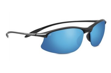 Image of Serengeti Maestrale Sunglasses, Metallic Black Frame, Polar PhD 555nm Blue  Lens, 8122