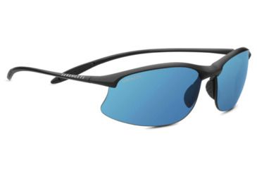 Image of Serengeti Maestrale Sunglasses, Satin Black, Polarized 555NM Blue, 8696
