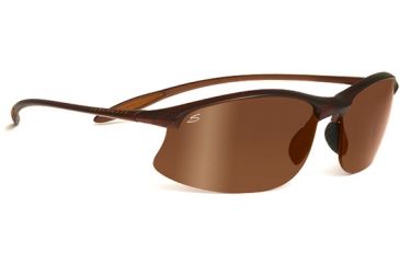 Image of Serengeti Maestrale Sunglasses Satin Dark Brownshiny Cognac Frame Polar Phd Drivers Gold Lenses 7711