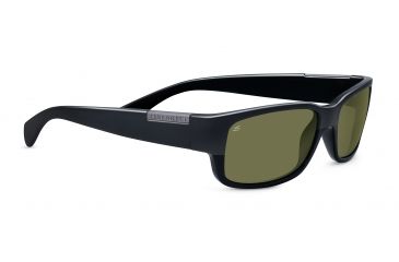 Image of Serengeti Merano Sunglasses, Classic Shiny / Matte Black Frame, Polarized 555nm 7995