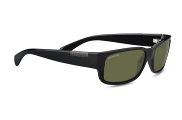 Image of Serengeti Merano Sunglasses, Shiny Black Frame, 555nm Polarized Lens 7239