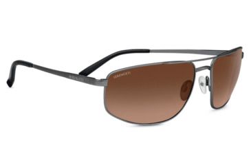 Image of Serengeti Modugno Progressive Prescription Sunglasses, Shiny Dark Gunmetal Frame, Photochromic, 8408PR