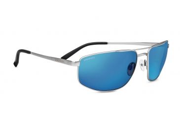 Image of Serengeti Modugno Sunglasses, Satin Silver, Polarized 555nm Blue, 8409