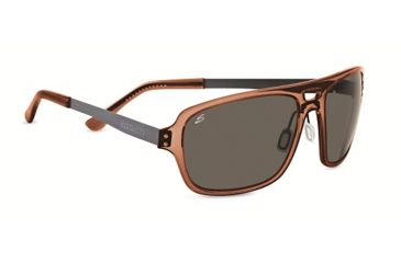 Image of Serengeti Nunzio Single Vision Prescription Sunglasses, Crystal Dark Brown Frame-7834SV