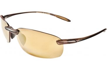 Image of Serengeti Nuvola Sunglasses - Satin Dark Brown/Shiny Cognac Frame, Polar PhD Drivers Gold Lenses 7717