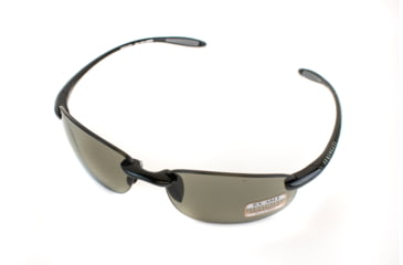 Image of Serengeti Nuvola Sunglasses, Shiny Black Frame, Polarized PhD CPG Lens 7359