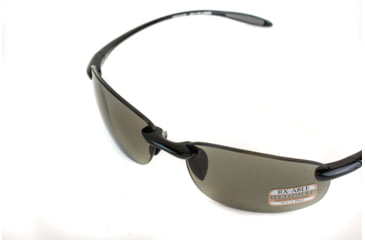 Image of Serengeti Nuvola Sunglasses, Shiny Black Frame, Polarized PhD CPG Lens 7359