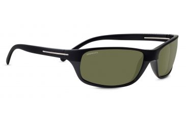 Image of Serengeti Pisa Sunglasses, Satin/Shiny Black Frame, Polarized 555nm Lens, 8279
