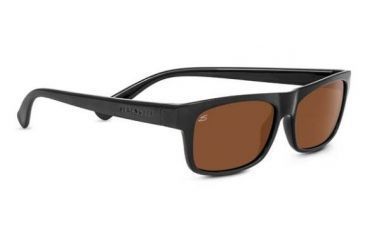 Image of Serengeti Rapallo Sunglasses, Shiny Black, Polarized Drivers 8364