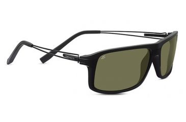Image of Serengeti Rivoli Single Vision Prescription Sunglasses, Satin Black/Silver Frame-7916SV