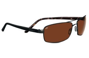 Image of Serengeti San Remo Single Vision Prescription Sunglasses, Satin Dark Brown / Black Tortoise Frame-7609SV