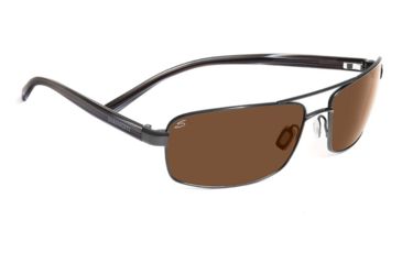 Image of Serengeti San Remo Single Vision Prescription Sunglasses, Shiny Gunmetal/Grey Stripe Frame-7608SV