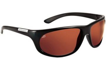 Image of Serengeti Sunglasses Presa Shiny Black Polar PhD DR Lens 7335