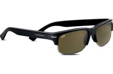 Image of Serengeti Vasio Sunglasses, Shiny Black Frame, Polarized 555nm Lens 7373