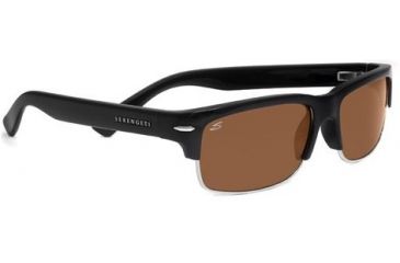 Image of Serengeti Vasio Sunglasses 7374, Shiny Black Frame, Polarized Drivers Lens